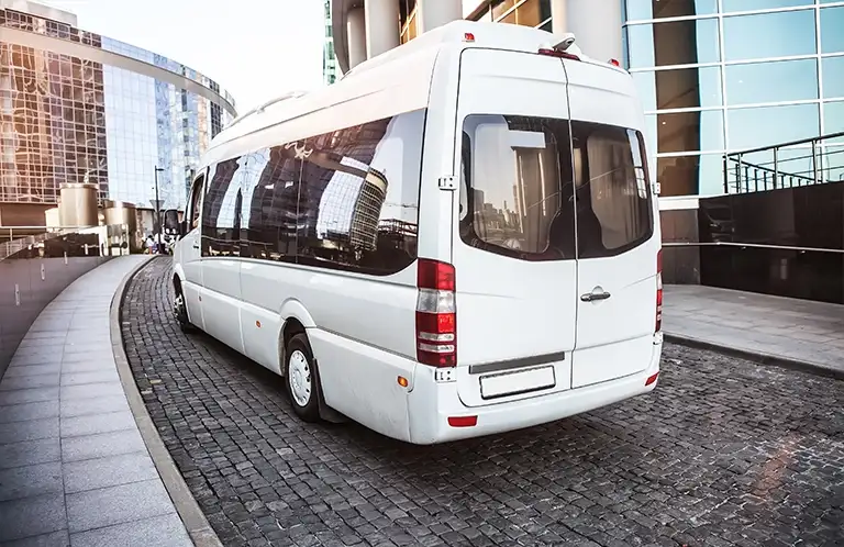 biały bus